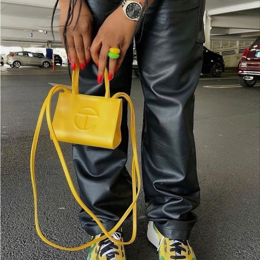 Authentic Mini Yellow Telfar Bag